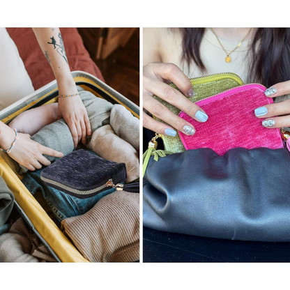 Mini Travel Jewelry Bag with Zipper – Compact Jewelry Organizer for Rings, Earrings & Necklaces