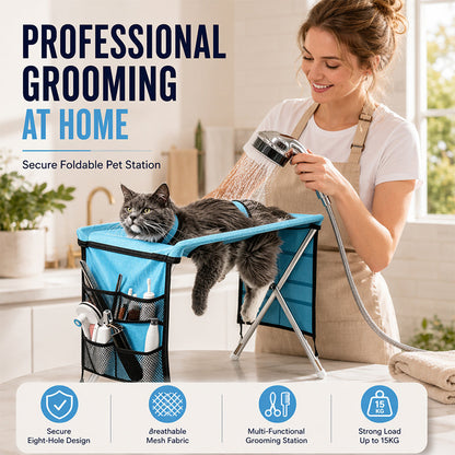 2-in-1 Foldable Pet Grooming Bed🐱🐶🛋️