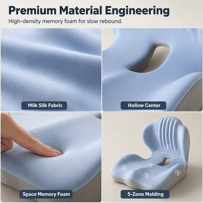 Ergonomic Memory Foam Seat Cushion – Comfortable Support for Office & Car