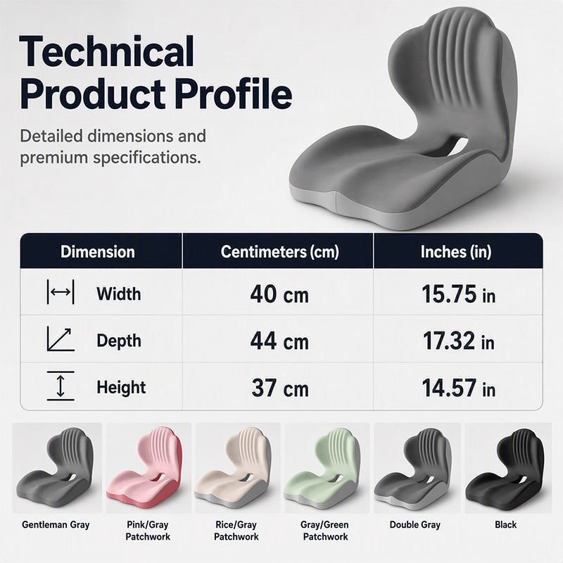 Ergonomic Memory Foam Seat Cushion – Comfortable Support for Office & Car