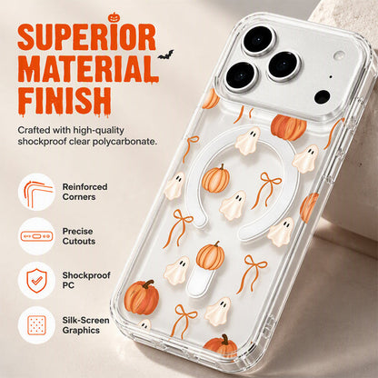 🎃TYIIPRO™ Halloween Candy Ghost Phone Case – Cute Pumpkin & Ghost Design, Shockproof Magnetic Case