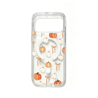 🎃TYIIPRO™ Halloween Candy Ghost Phone Case – Cute Pumpkin & Ghost Design, Shockproof Magnetic Case