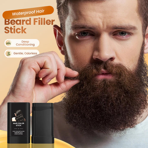 Waterproof Hair & Beard Color Filler Stick – Instant Gray Coverage with Comb Applicator