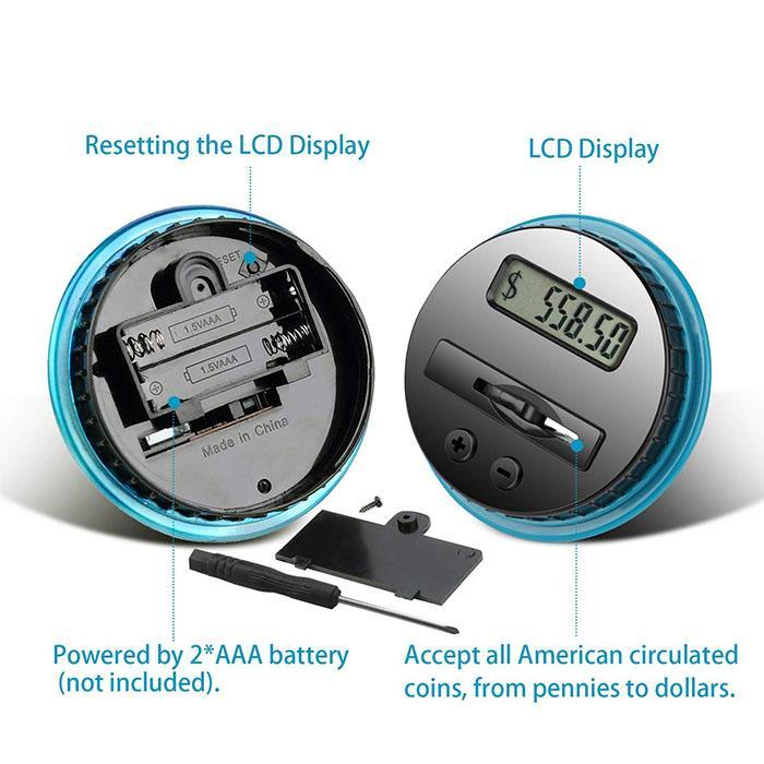 Digital Coin Bank with Automatic Counting