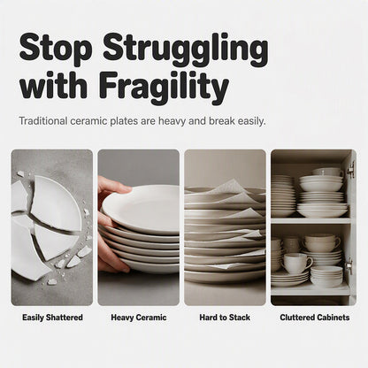 Tyiipro™ Unbreakable Wheat Straw Dinner Plates