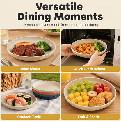 Tyiipro™ Unbreakable Wheat Straw Dinner Plates