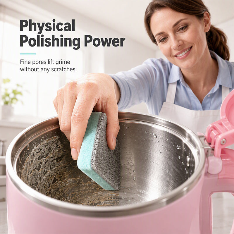 Limescale Magic Eraser Cleaning Sponge – Chemical-Free Hard Water Stain Remover