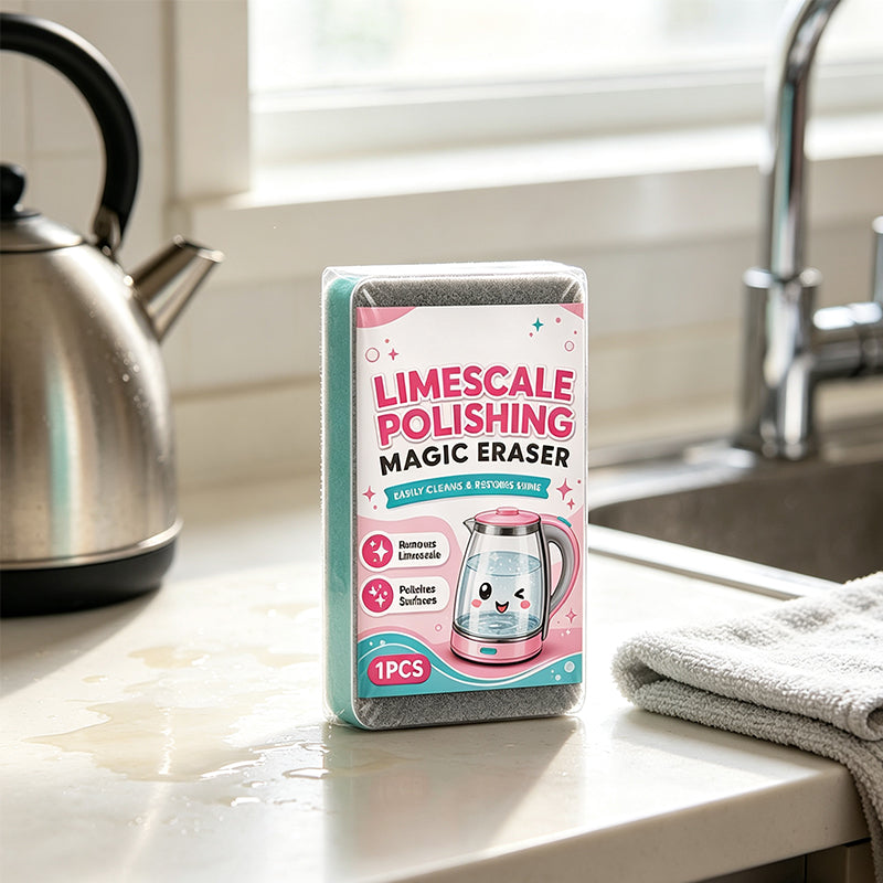 Limescale Magic Eraser Cleaning Sponge – Chemical-Free Hard Water Stain Remover