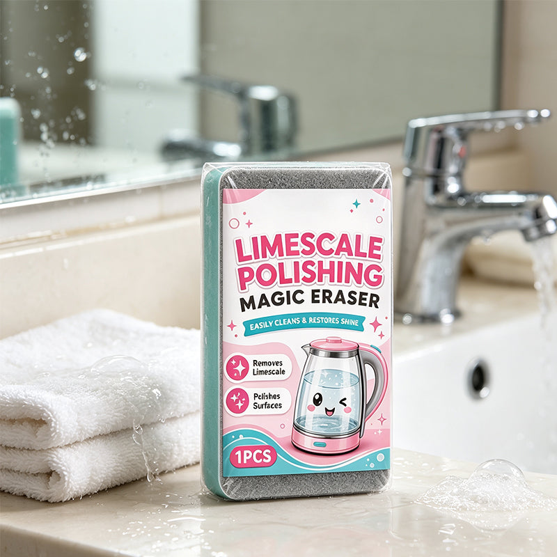 Limescale Magic Eraser Cleaning Sponge – Chemical-Free Hard Water Stain Remover
