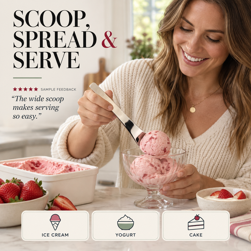 🥄Tyiipro™ Long-Handle 316L Stainless Steel Dessert Spoon