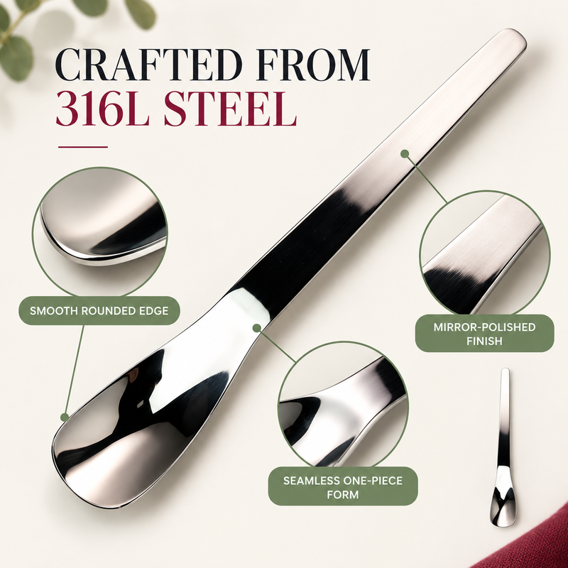 🥄Tyiipro™ Long-Handle 316L Stainless Steel Dessert Spoon