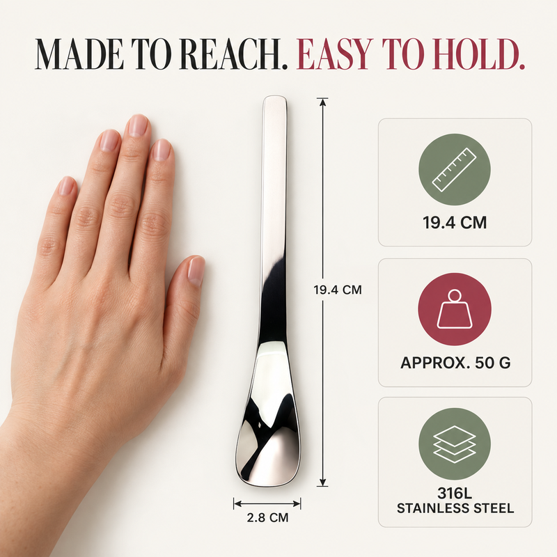 🥄Tyiipro™ Long-Handle 316L Stainless Steel Dessert Spoon