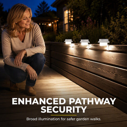 Tyiipro™ 3-LED Solar Outdoor Lights – Weatherproof Garden, Fence & Gutter Lights with Auto/Manual On/Off