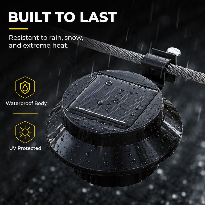 Tyiipro™ 3-LED Solar Outdoor Lights – Weatherproof Garden, Fence & Gutter Lights with Auto/Manual On/Off