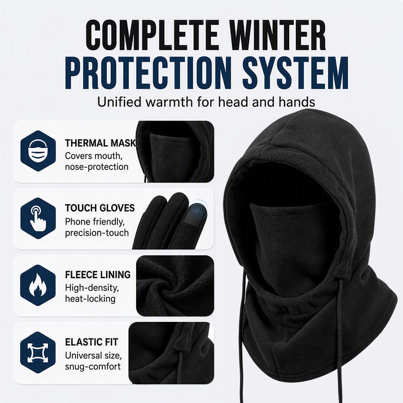 💥Balaclava Hood with Touchscreen Gloves & Socks Set