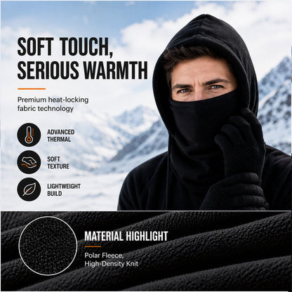 💥Balaclava Hood with Touchscreen Gloves & Socks Set
