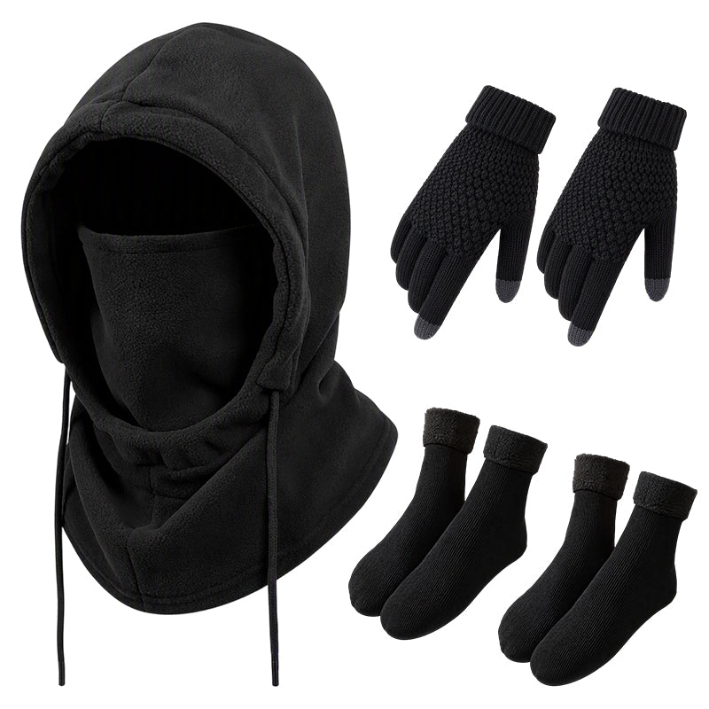 💥Balaclava Hood with Touchscreen Gloves & Socks Set