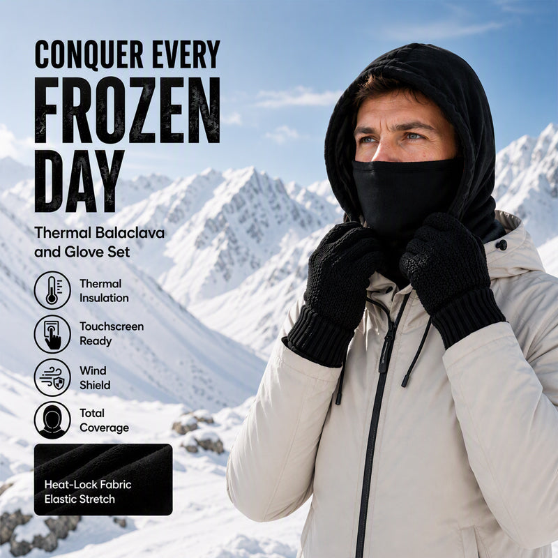 💥Balaclava Hood with Touchscreen Gloves & Socks Set