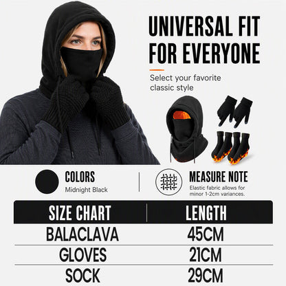 💥Balaclava Hood with Touchscreen Gloves & Socks Set