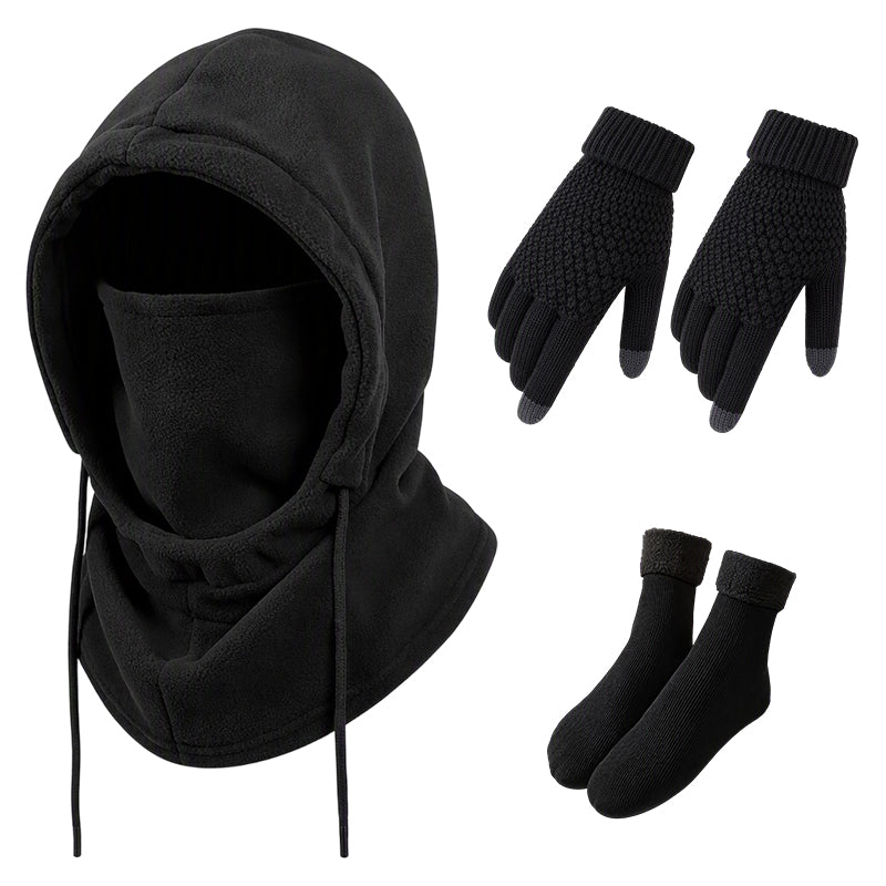 💥Balaclava Hood with Touchscreen Gloves & Socks Set