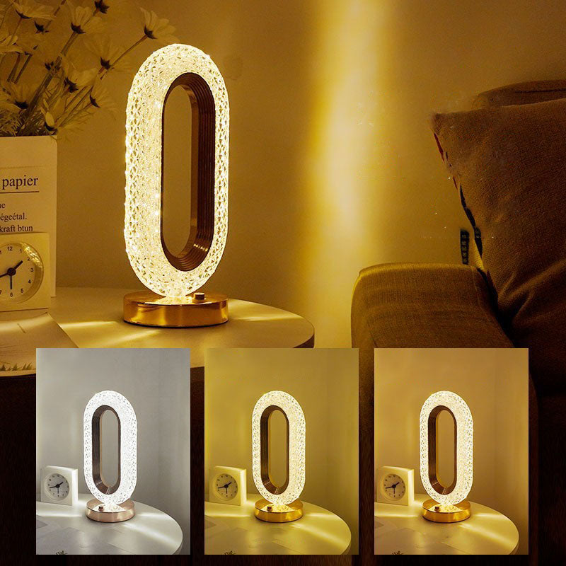 Rechargeable Touch Bedside Lamp – 3-Color LED Night Light