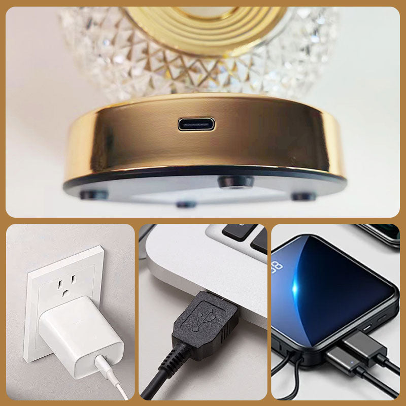 Rechargeable Touch Bedside Lamp – 3-Color LED Night Light