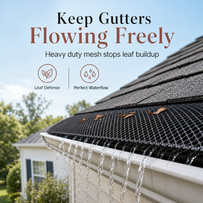 Gutter Guard Mesh Roll – Leaf Filter Net with Fixing Pegs