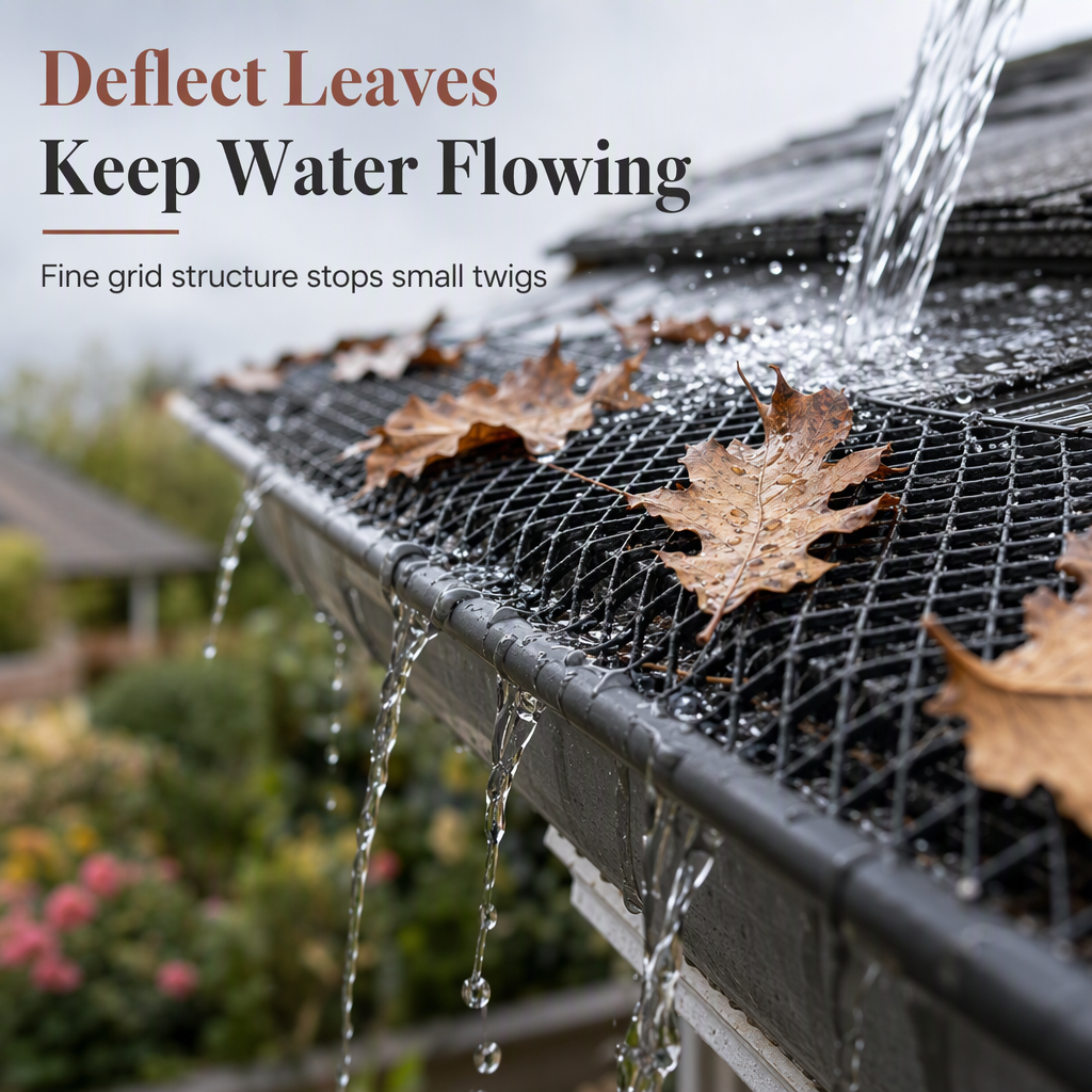 Gutter Guard Mesh Roll – Leaf Filter Net with Fixing Pegs
