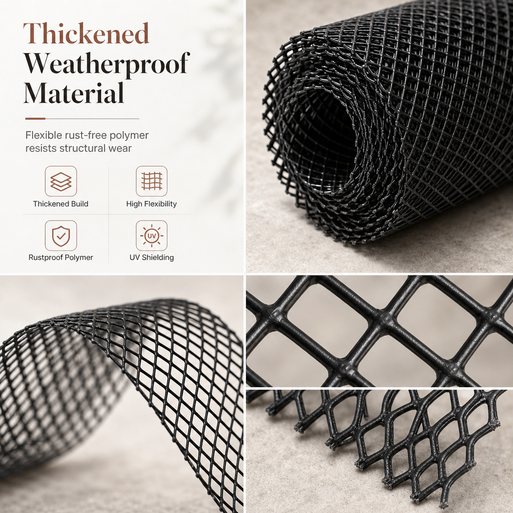 Gutter Guard Mesh Roll – Leaf Filter Net with Fixing Pegs