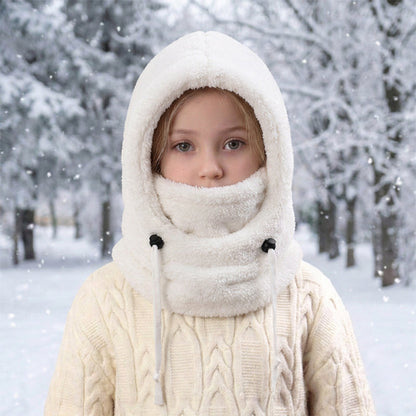 🧣3-in-1 Kids' Winter Hood – Soft Fleece Hat, Face Cover & Neck Warmer❄️
