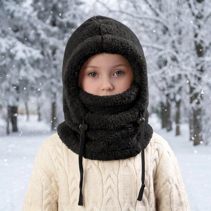 🧣3-in-1 Kids' Winter Hood – Soft Fleece Hat, Face Cover & Neck Warmer❄️