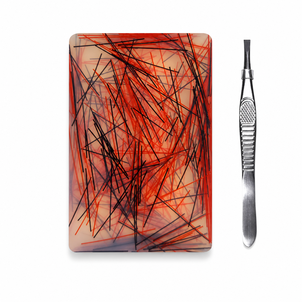 Rectangular Skin Picking Fidget Toy with Tweezers