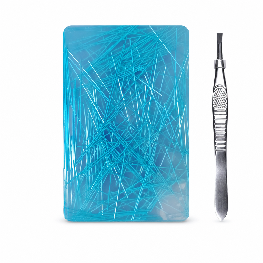 Rectangular Skin Picking Fidget Toy with Tweezers