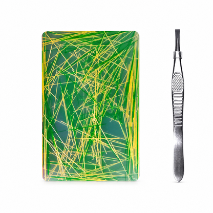 Rectangular Skin Picking Fidget Toy with Tweezers