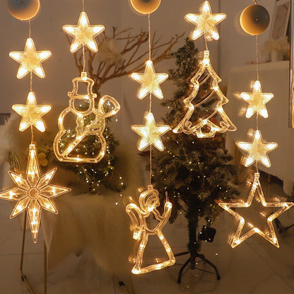 🎄❄️ DIY Christmas Snowflake Suction Cup LED Lights ✨ | Battery Operated, Warm & Multi-Colour, Window Suction Lights, Christmas Home & Party Decor