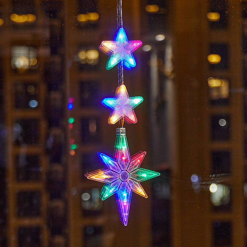 🎄❄️ DIY Christmas Snowflake Suction Cup LED Lights ✨ | Battery Operated, Warm & Multi-Colour, Window Suction Lights, Christmas Home & Party Decor